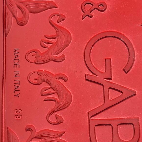 Dolce & Gabbana Logo Saint Barth Rubber Pool Slides Red EU 39 US 9 - NWB $320 - Picture 7 of 8